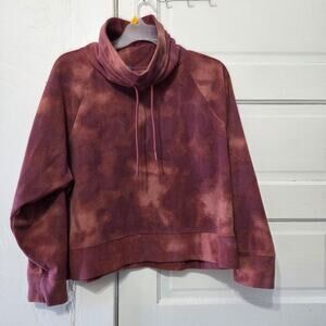 Go-Warm Woman's burgundy Cowl Neck Athletic Sweatshirt size XXL